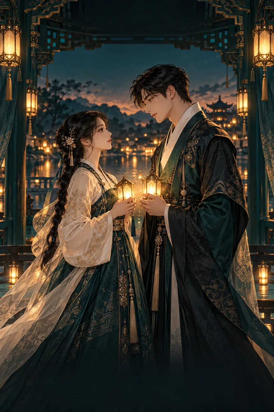 두 사람의 인연을 잇는 붉은 실